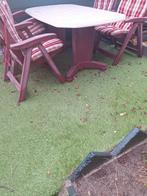 Thuintafel tekoop, Tuin en Terras, Tuintafels, Ophalen of Verzenden, Gebruikt, Ovaal, Kunststof
