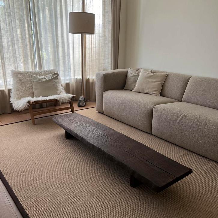 Massief eiken salontafels | Japandi | wabi sabi, Huis en Inrichting, Tafels | Salontafels, Nieuw, Minder dan 50 cm, Minder dan 50 cm