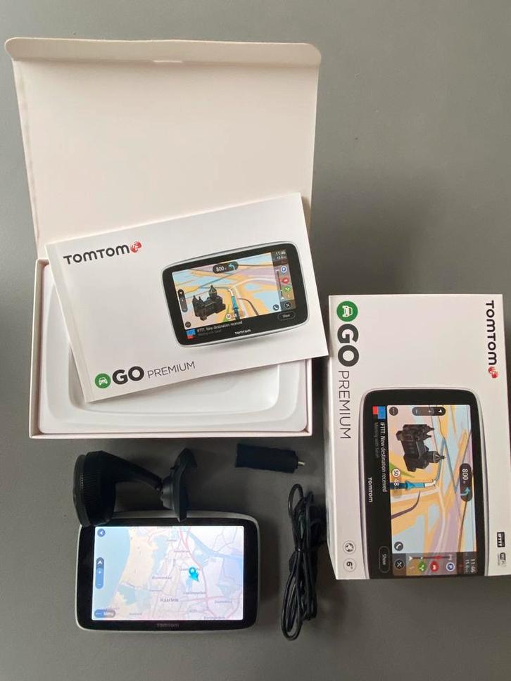 TomTom GO Premium 6” auto navigatie met wifi en bluetooth, Auto diversen, Autonavigatie, Gebruikt, Ophalen of Verzenden