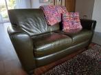 Leren bank, Huis en Inrichting, Banken | Bankstellen, Ophalen, Gebruikt, 150 tot 200 cm, Tweepersoons
