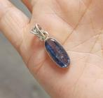 zilveren hanger met natuurlijke Kyaniet steen zilver 925, O.T., Overige voorstellingen, Blauw, Nieuw