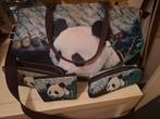 Schouder tas portemonnee en kleine portemonnee en etuu panda, Ophalen of Verzenden, Zwart