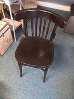 6x stevige donker bruine cafe stoelen., Ophalen, Gebruikt, Bruin, Cafe