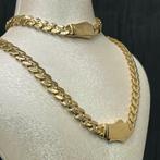 14k gouden ketting met armband cuban schakel, Sieraden, Tassen en Uiterlijk, Kettingen, Ophalen of Verzenden, Zo goed als nieuw