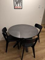 Dining table and 3 dining chairs, Huis en Inrichting, Ophalen, Zo goed als nieuw, Rechthoekig, 50 tot 100 cm