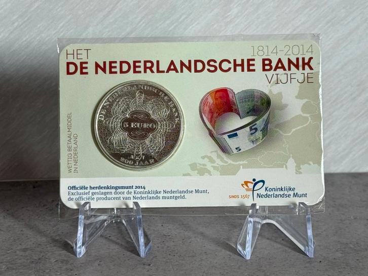 Coincard 2014 Nederlandse Bank Vijfje, Postzegels en Munten, Munten en Bankbiljetten | Verzamelingen, Nederland, Ophalen of Verzenden