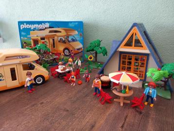Playmobil Caravan + Zomerhuis Set + originele doos  beschikbaar voor biedingen