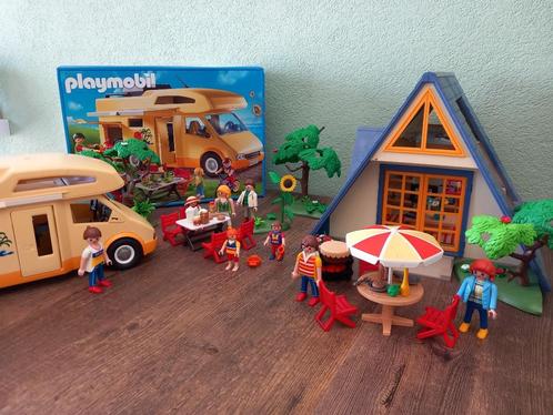 Playmobil Caravan + Zomerhuis Set + originele doos, Kinderen en Baby's, Speelgoed | Playmobil, Gebruikt, Complete set, Ophalen of Verzenden