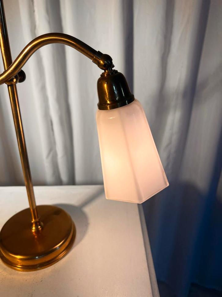 Koperen Studentenlamp Bureaulamp, Antiek en Kunst, Antiek | Lampen, Ophalen of Verzenden
