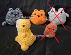 Gehaakte kat/poes, dino/dinosaurus, decoratie, knuffel, Ophalen of Verzenden, Nieuw, Haken