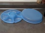 Tupperware hapjes/party/vakken/serveer/gourmet schaal blauw, Ophalen of Verzenden, Zo goed als nieuw, Blauw, Schaal