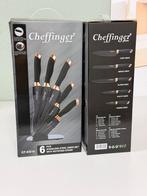Cheffinger Messenset met Standaard – 6-delig Zwart Rosé Goud, Nieuw, Ophalen of Verzenden, H, Rvs of Chroom
