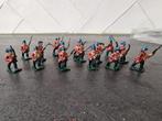 15 roze/blauwe tinnen soldaatjes., Antiek en Kunst, Ophalen of Verzenden