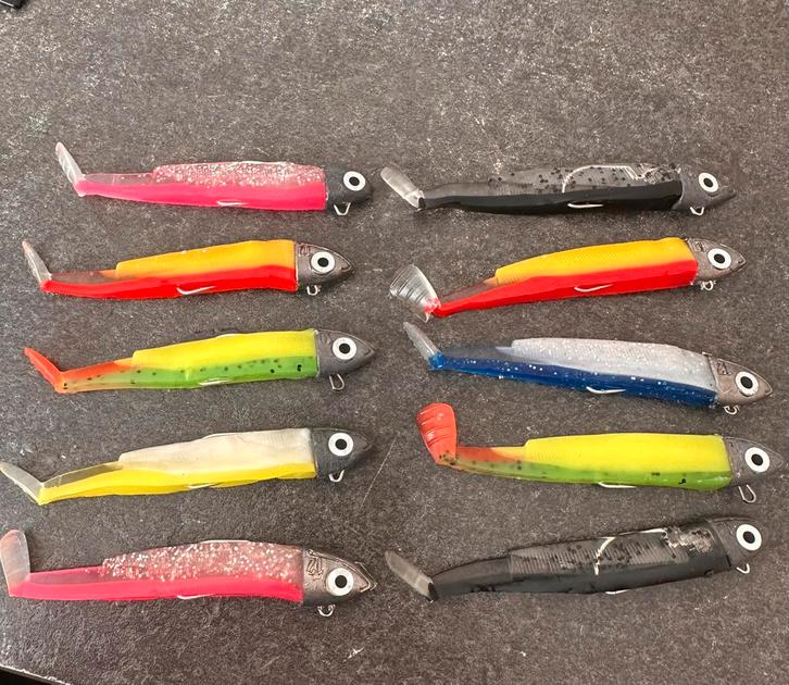 10x minnows Zeebaars / roosvis weedless minnows, Watersport en Boten, Hengelsport | Roofvissen, Nieuw, Overige typen, Ophalen of Verzenden