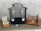 Parkietenkooi / vogelkooi incl. starterspakket voor € 65,-, Ophalen, Zo goed als nieuw, Metaal, Vogelkooi