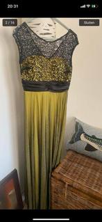 Gala jurk L nieuwstaat, Kleding | Dames, Gelegenheidskleding, Galajurk, Geel, Maat 42/44 (L), Ophalen of Verzenden