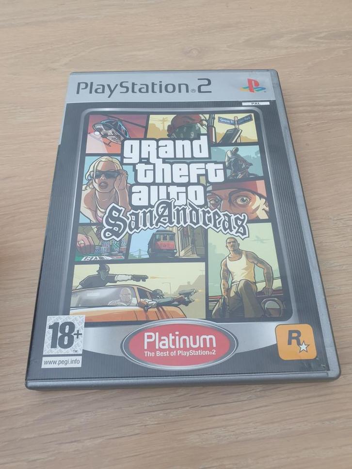 Grand Theft Auto: San Andreas (PS2) Platinum Edition., Spelcomputers en Games, Games | Sony PlayStation 2, Gebruikt, Avontuur en Actie