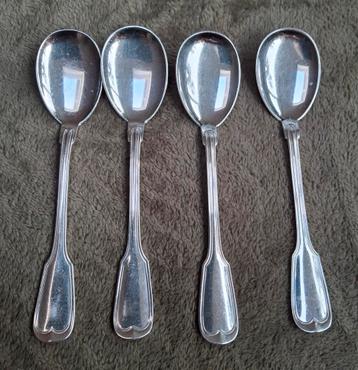 4 Gero verzilverde compotelepels Hartefilet beschikbaar voor biedingen