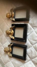 3 kleine fotolijstjes met koperen engeltje, Antiek en Kunst, Ophalen of Verzenden, Koper