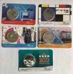 5 Coincards UNC Verzilverde Vijfjes, Ophalen of Verzenden, Euro's, Setje