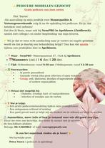 Gratis pedicure behandeling Apeldoorn 6 en 20 dec., Voetverzorging