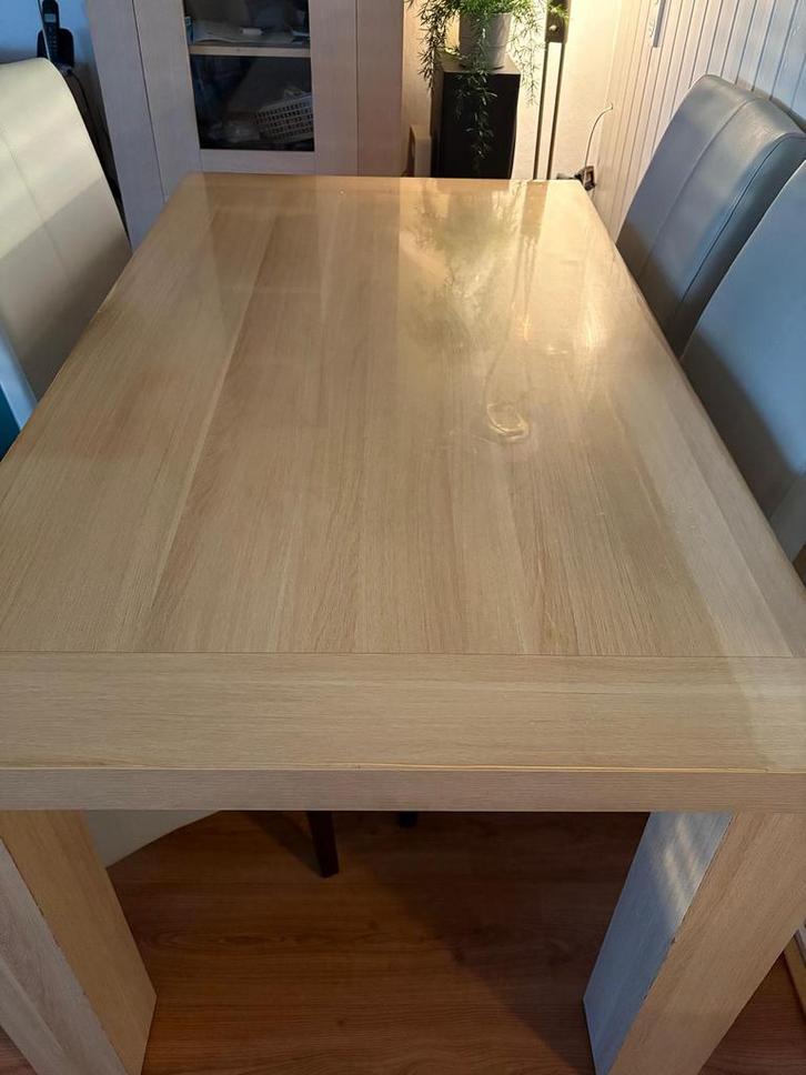 Complete set eettafel met stoelen, afhalen 125 eu., Huis en Inrichting, Tafels | Eettafels, Gebruikt, 50 tot 100 cm, Rechthoekig