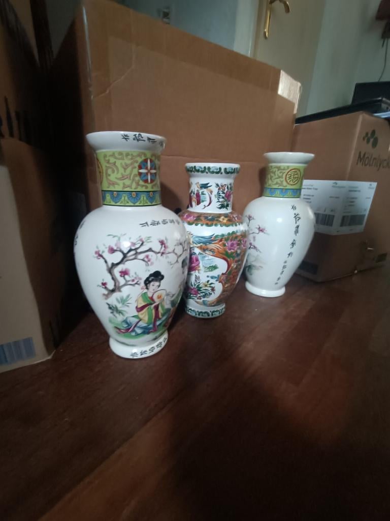 Chinese vazen set van 3, Ophalen of Verzenden