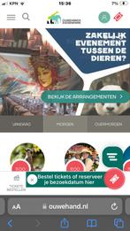 1 kaart dierenpark rhenen, Tickets en Kaartjes, Eén persoon, Overige soorten, Overige typen