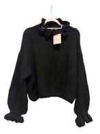 Ruffle trui zwart nieuw met kaartje mohair&wol, Maat 38/40 (M), Zwart, Nieuw, Ophalen of Verzenden