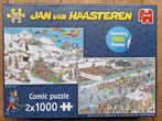 Jan van Haasteren (dubbele) 1000 stukjes puzzel, Ophalen, 500 t/m 1500 stukjes, Zo goed als nieuw, Legpuzzel
