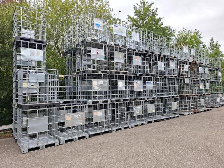 ibc kratten ijzer/kunststof pallet voor bv haardhout/dakpan, Doe-het-zelf en Verbouw, Kratten en Dozen, Gebruikt, Krat, 100 cm of meer
