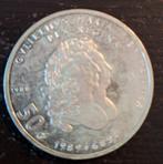 Zilveren 50 Gulden 1989 - Willem & Maria, Koningin Beatrix, Zilver, Ophalen of Verzenden, Losse munt