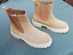 Nieuwe creme beige leren boots - maat 38, Ophalen of Verzenden, Nieuw, Beige, Lage of Enkellaarzen