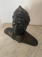 Bronzen buste voorstellende Dante, Antiek en Kunst, Kunst | Beelden en Houtsnijwerken, Ophalen of Verzenden