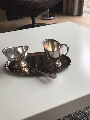 Verzilverd Douwe Egberts Roomstel - Compleet! beschikbaar voor biedingen