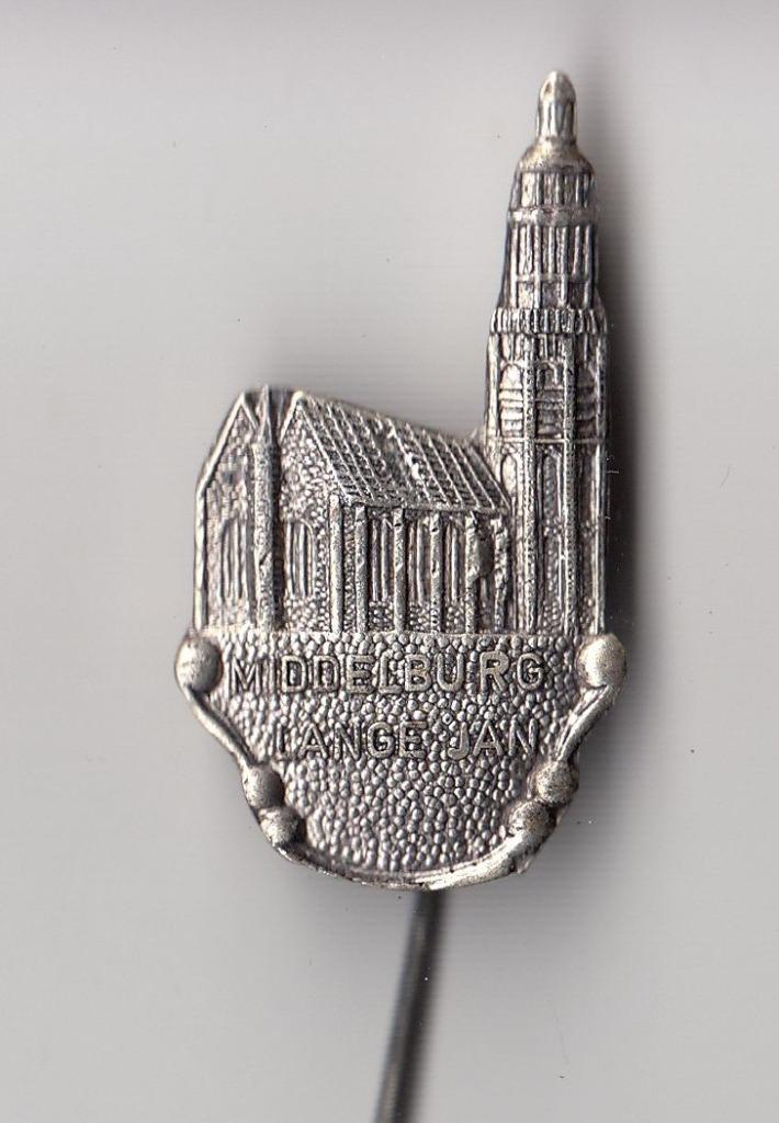 Middelburg Lange Jan speldje, Verzamelen, Speldjes, Pins en Buttons, Gebruikt, Speldje of Pin, Overige onderwerpen, Ophalen of Verzenden