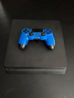 Ps4 met blauwe controller, Spelcomputers en Games, Ophalen, 500 GB, Zo goed als nieuw, Met 1 controller