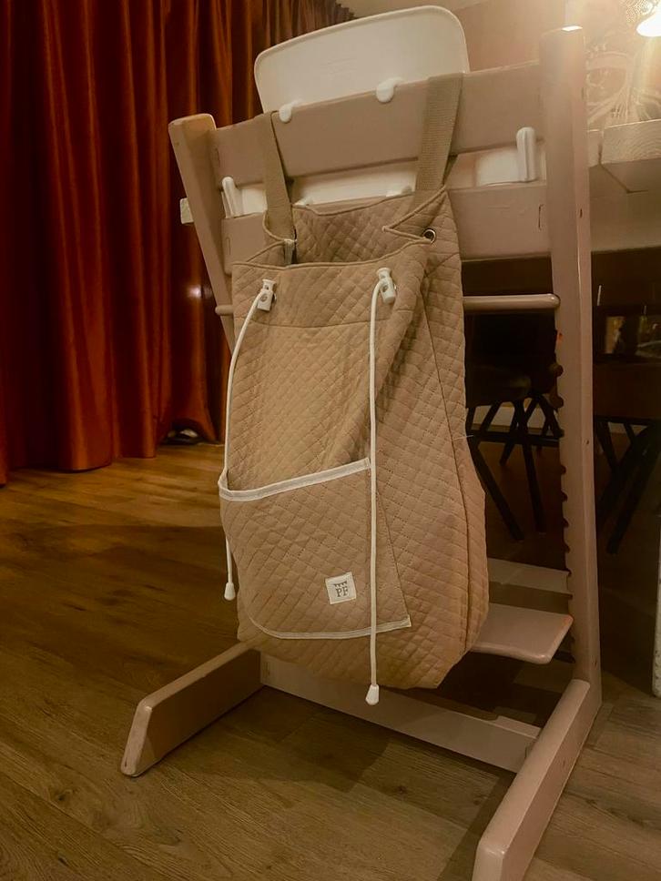 Speelgoedzak voor aan de box gevuld met houten speelgoed, Kinderen en Baby's, Speelgoed | Houten speelgoed, Gebruikt, Duw- of Trekspeelgoed