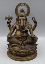 Bijzondere Vintage Bronzen Ganesha beeld uit Jaren 50 tot 70, Verzamelen, Religie, Gebruikt, Ophalen of Verzenden, Hindoeïsme