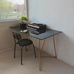 MADE bureau Patrizia | messing en rookglas, Huis en Inrichting, Ophalen, Zo goed als nieuw