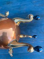 Antieke Koperen Theepot met Onderstel, Antiek en Kunst, Antiek | Koper en Brons, Ophalen of Verzenden, Koper