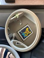 Set van 2 vintage retro kunststof spiegels, Ophalen of Verzenden, Rond, 50 tot 75 cm, Minder dan 100 cm