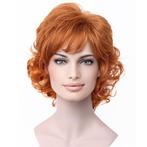 Moderne pruik kort krullend haar ginger rood kleur 130A, Verzenden, Nieuw, Pruik of Haarverlenging