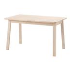 Ikea Norråker Eettafel + Bankje - Witte Berk, Ophalen, Gebruikt, 100 tot 150 cm, 50 tot 100 cm