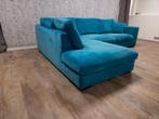 GRATIS BEZORGEN | Zeer Mooi AQUA BLAUWE Hoekbank, Info@banxtel.nl, 3194DC, Gebruikt, Verzenden