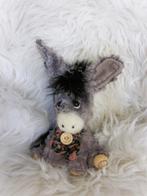 Kleine ezel Simon - pluche Artist bear - 20cm, Verzenden, Nieuw, Stoffen beer, Overige merken