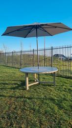 Nieuwe 4so Diva tafel met parasol 4 seasons, Ophalen, Zo goed als nieuw, Rond