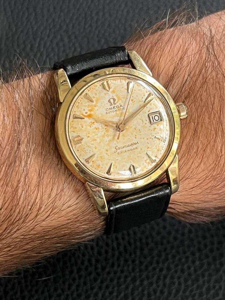 Vintage Omega Seamaster Calendar, Sieraden, Tassen en Uiterlijk, Horloges | Antiek, Omega, Staal, 1960 of later, Ophalen of Verzenden