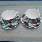 2 kop-en-schotels Garden Fruits Grindley, Gebruikt, Ophalen of Verzenden, Overige stijlen, Kop(pen) en/of Schotel(s)