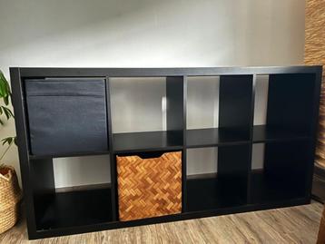 2x Kallax 8 vaks open kast vakkenkast 4x2 zwart Ikea beschikbaar voor biedingen